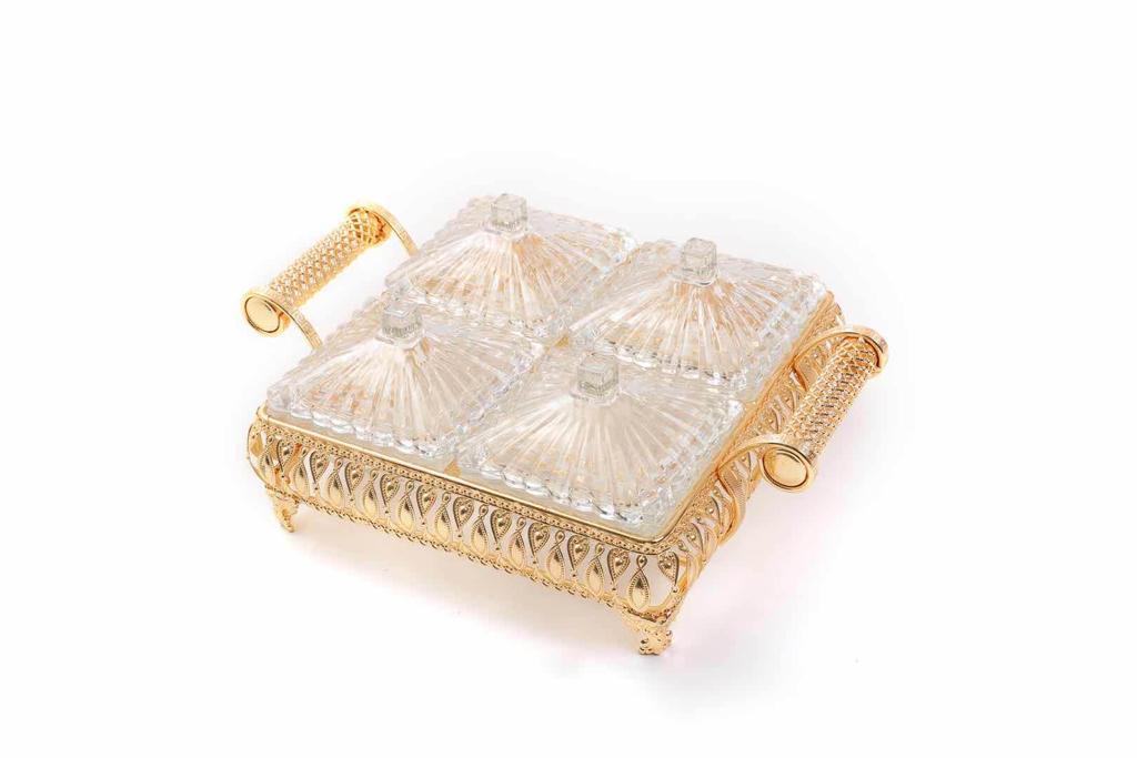 Candybox glas goud 4-delig