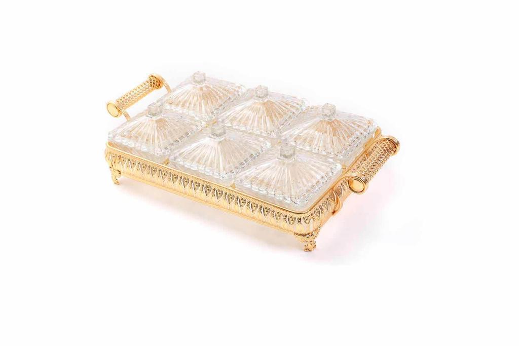 Candybox glas goud 6-delig