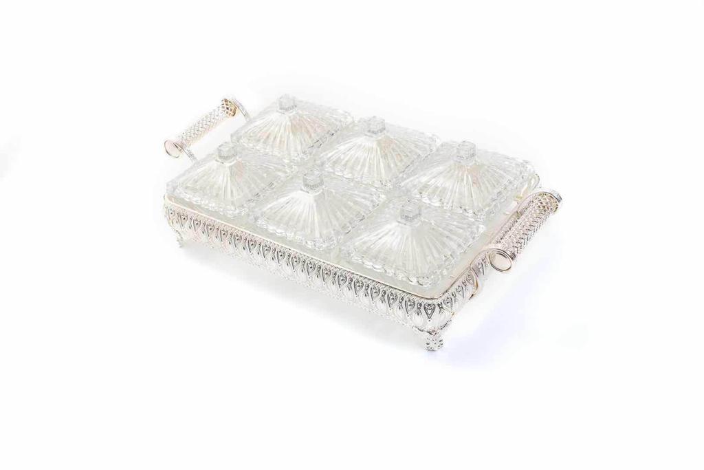 Candybox glas zilver 6-delig