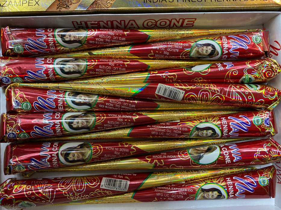 Henna tubes cones, rood, (50g)