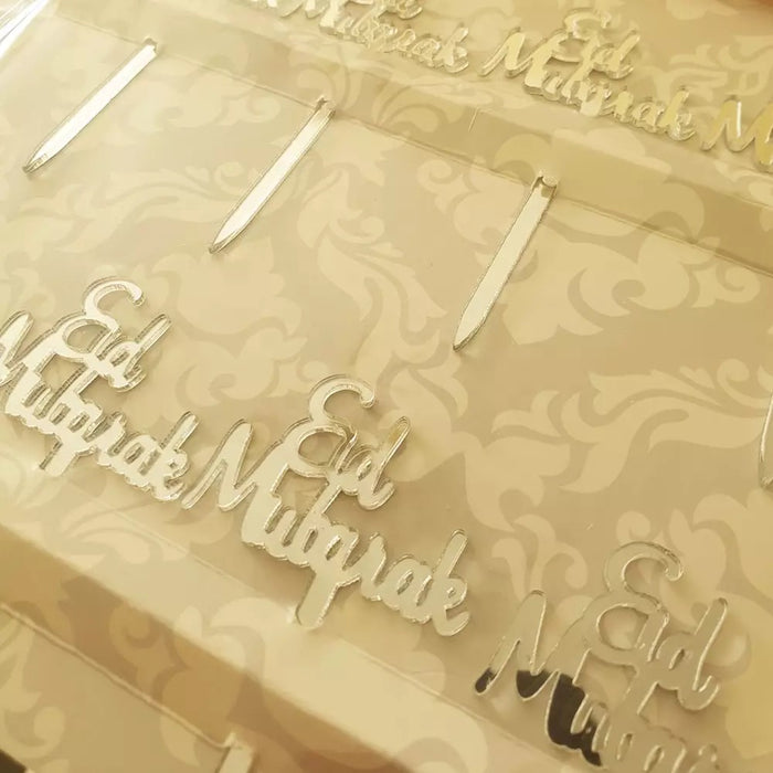 Eid mubarak cake toppers ( 8 stuks)