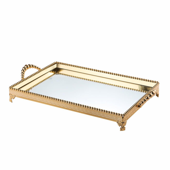Spiegeldienblad rechthoek goud 50*35 cm
