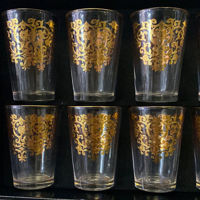 Theeglazen goud (12stuks)