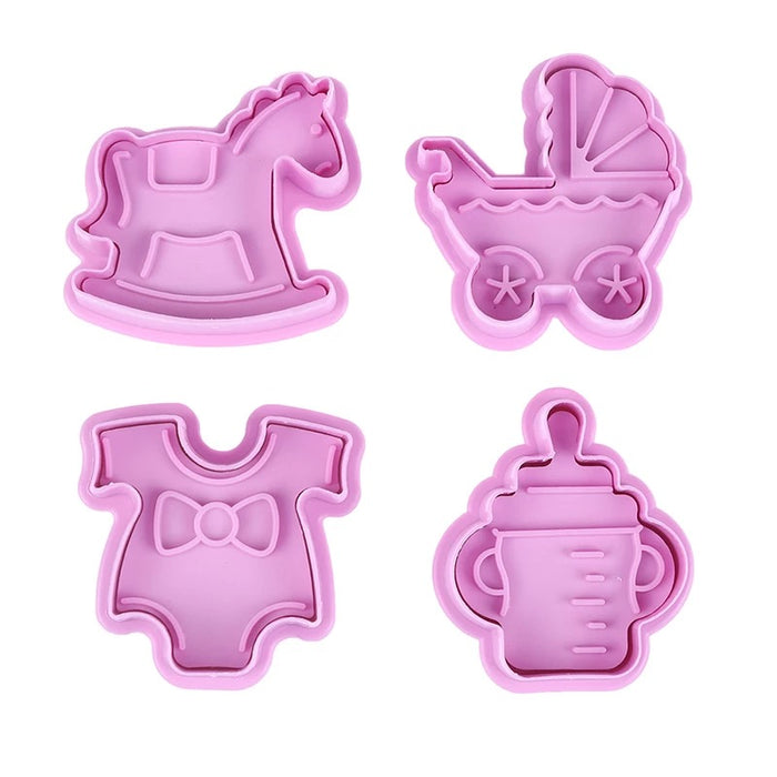 uitsteekvormpjes baby shower( 4stuks )
