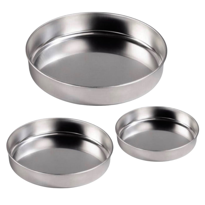Ronde ovenschaal inox , (3 stuks)