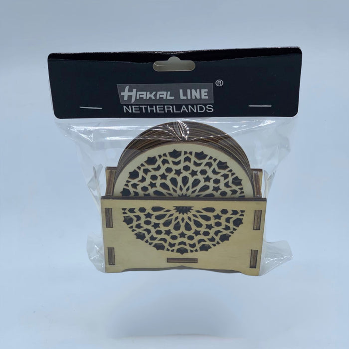 Bamboe onderzetters, rond,(6stuks)