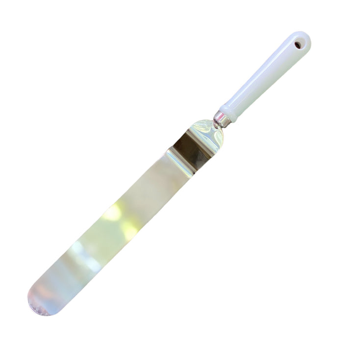 Spatel met witte handvat