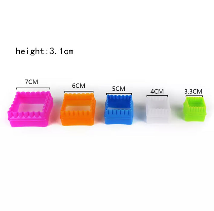 Uitstekers vierkant kartel set(6 stuks)
