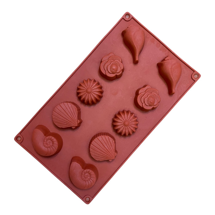 Siliconen, schelp,bloem,slakkenhuis vorm -10