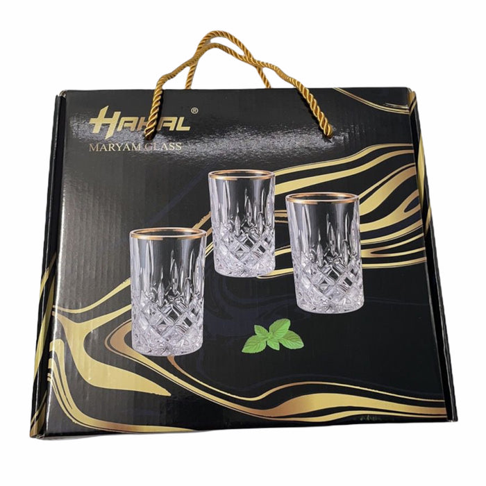 Luxe Theeglazen met gouden rand (6stuks)