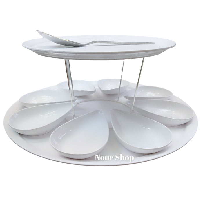 Melamine borden set wit (10p)