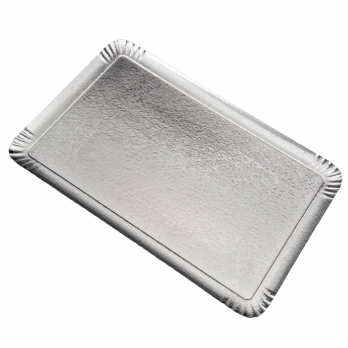 Plateau karton, Koekplateau zilver , 32x42 cm