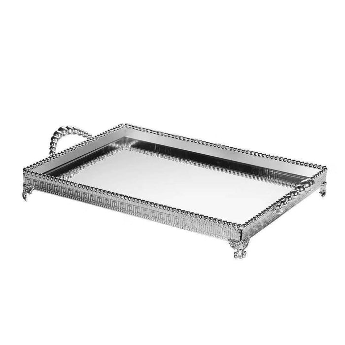 Spiegeldienblad rechthoek zilver 50*35 cm