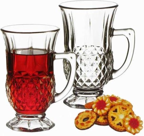 Luxe drinkglazen met handvat 160ml (6stuks)