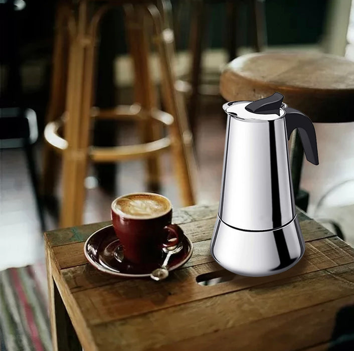 Percolator - Espressomaker - koffiezetapparaat - 4 Kops - RVS