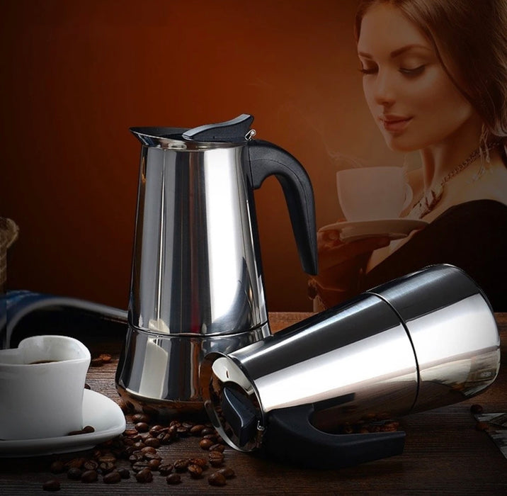 Percolator - Espressomaker - koffiezetapparaat - 4 Kops - RVS