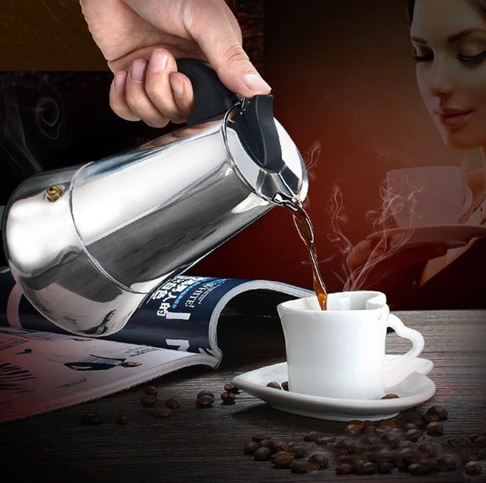 Percolator - Espressomaker - koffiezetapparaat - 4 Kops - RVS
