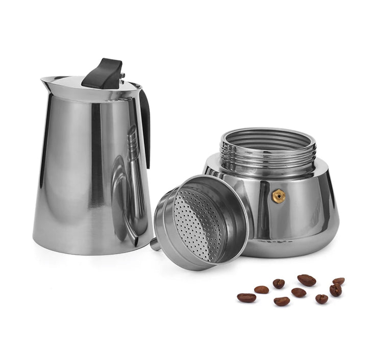 Percolator - Espressomaker - koffiezetapparaat - 4 Kops - RVS