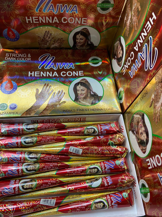 Henna tubes cones, rood, (50g)