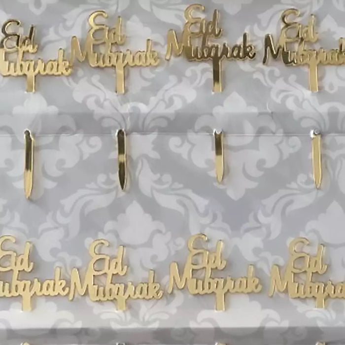Eid mubarak cake toppers ( 8 stuks)