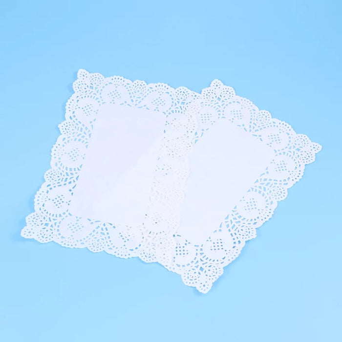 cakepapier, placematpapier, kleedjes, wit rechthoek 12 stuks