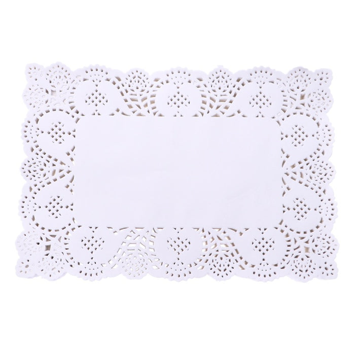 cakepapier, placematpapier, kleedjes, wit rechthoek 12 stuks