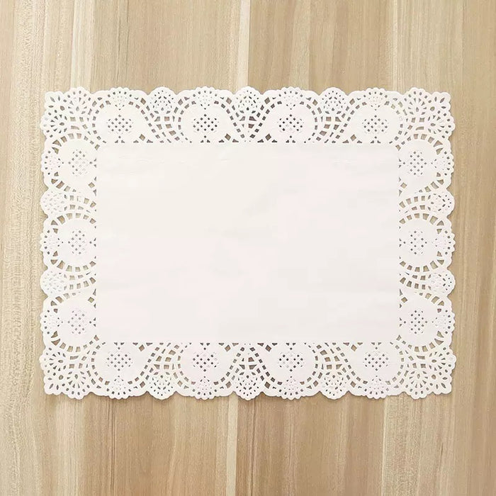 cakepapier, placematpapier, kleedjes, wit rechthoek 12 stuks