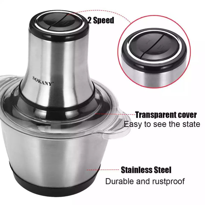 elektrische chopper inox beker /1,2L  (350W)