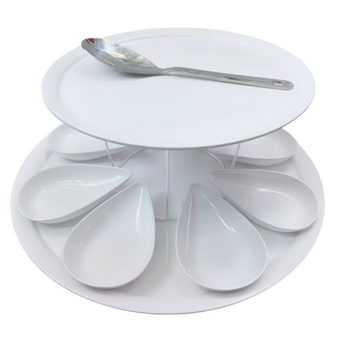 Melamine borden set wit (10p)