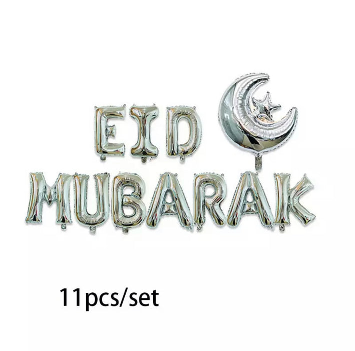Folieballonen  letters slingers Eid Mubarak