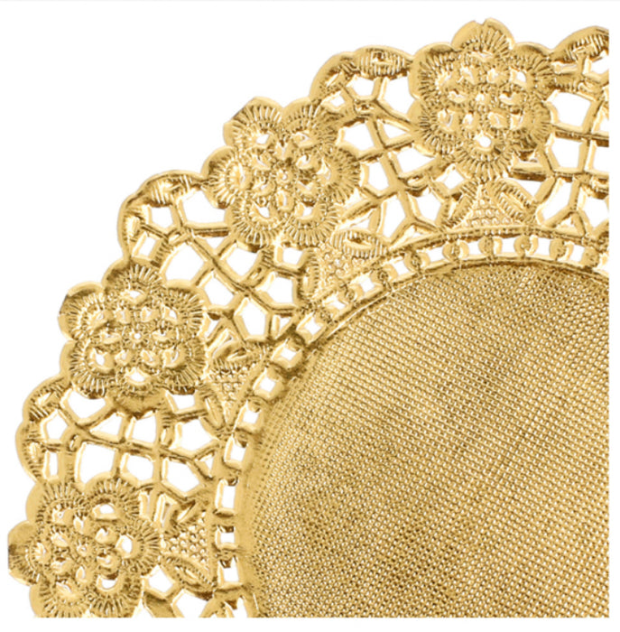 onderleggers papieren goud Ø 12cm (100 Stuks )