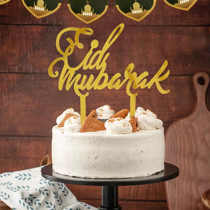 Eid mubarak topper voor taart -L (1stuk)