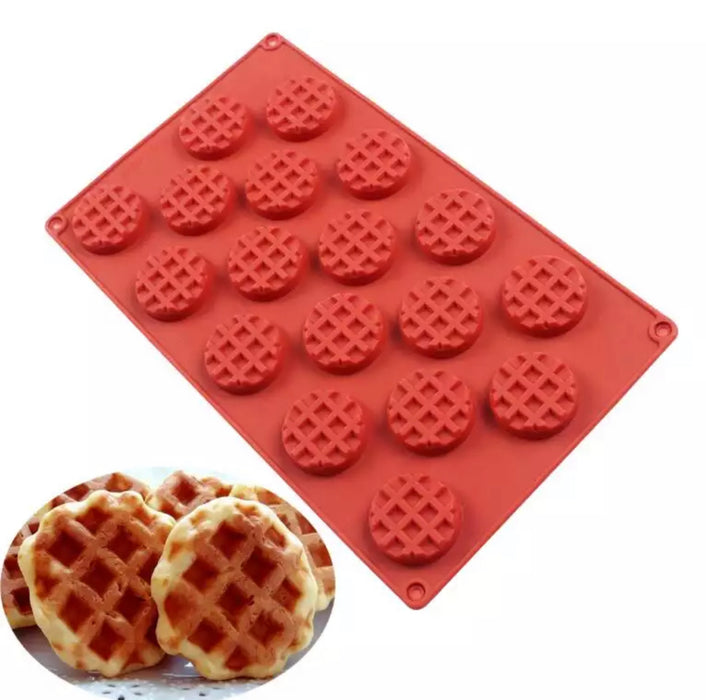 siliconen mini wafelvorm rond