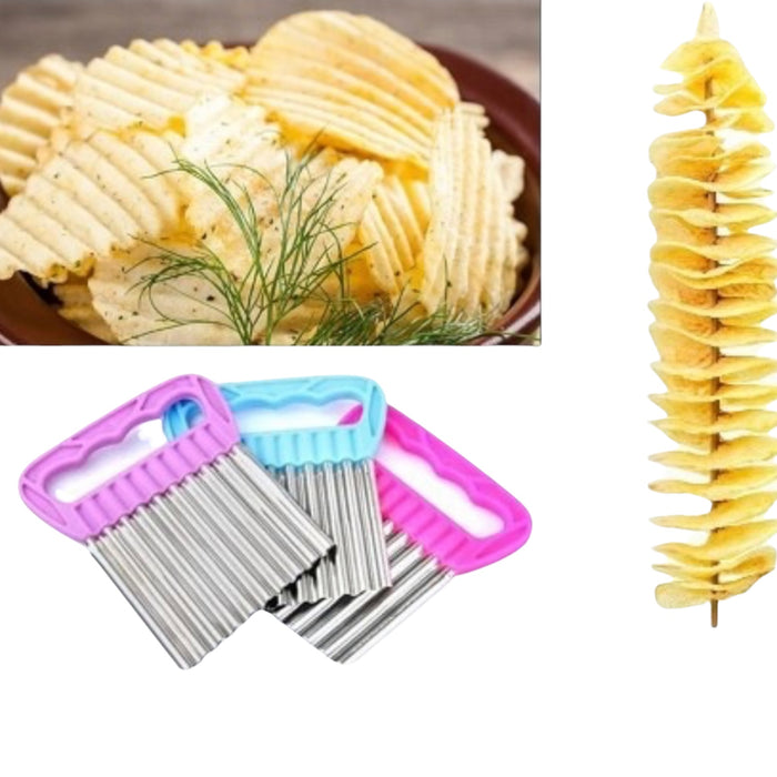 aardappelmes met Golfsnijder B:8,6cm( 1stuk)