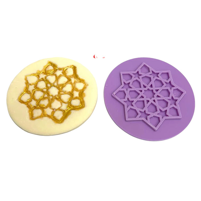 Eid mubarak stempel - ster  Ø8cm