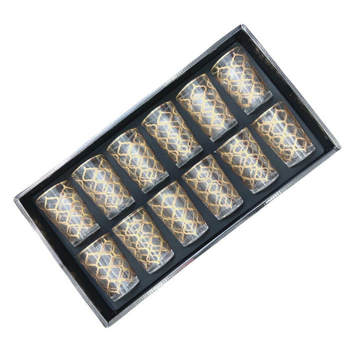 gouden theeglazen (12 stuks)