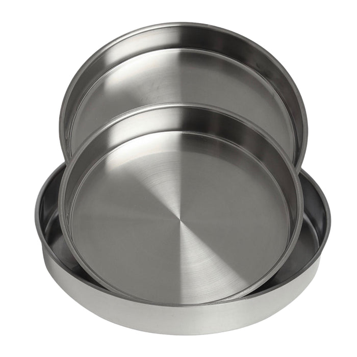 Ronde ovenschaal inox , (3 stuks)