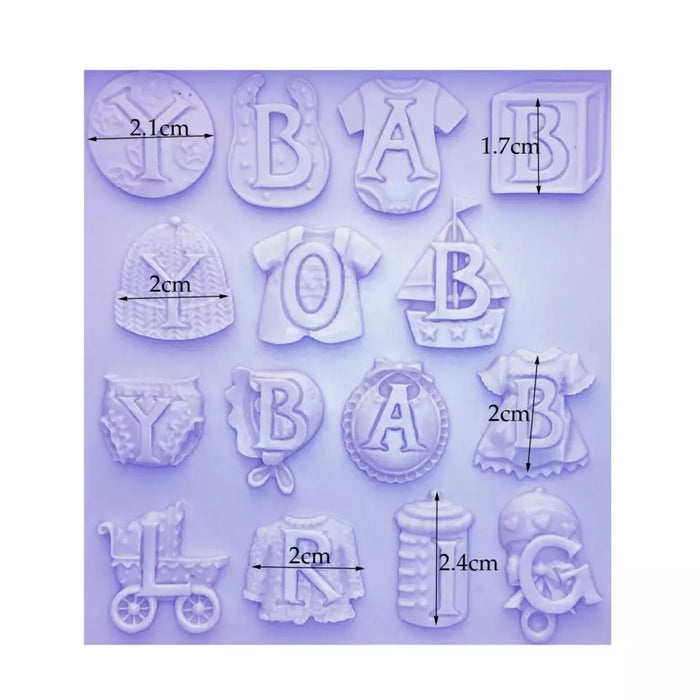 3D baby shower silicone mold