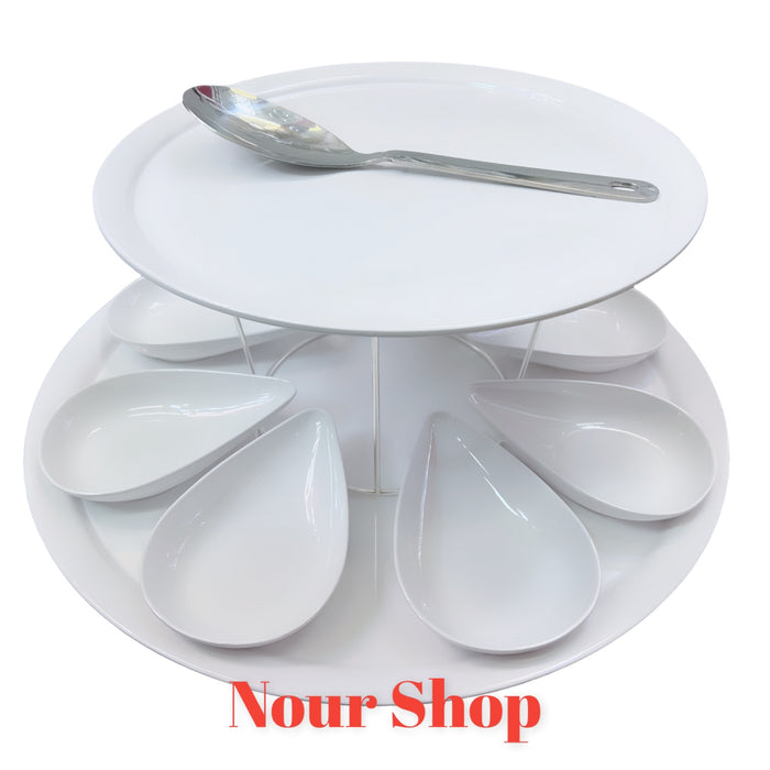 Melamine borden set wit (10p)