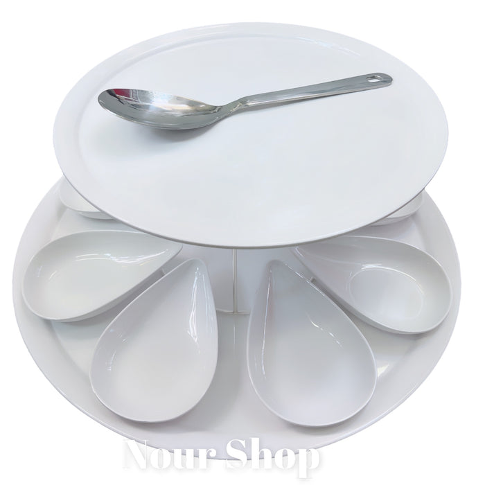 Melamine borden set wit (10p)