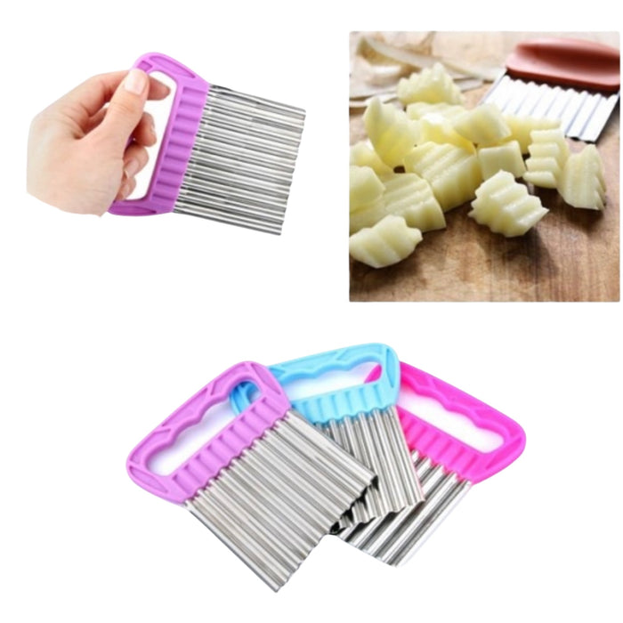aardappelmes met Golfsnijder B:8,6cm( 1stuk)