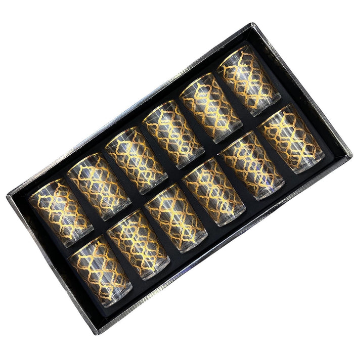 gouden theeglazen (12 stuks)