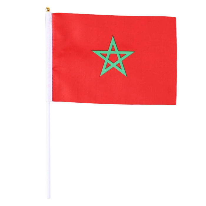Handvlag Kids Marokko , marokkaanse vlag, Zwaai vlaggetje Marokko