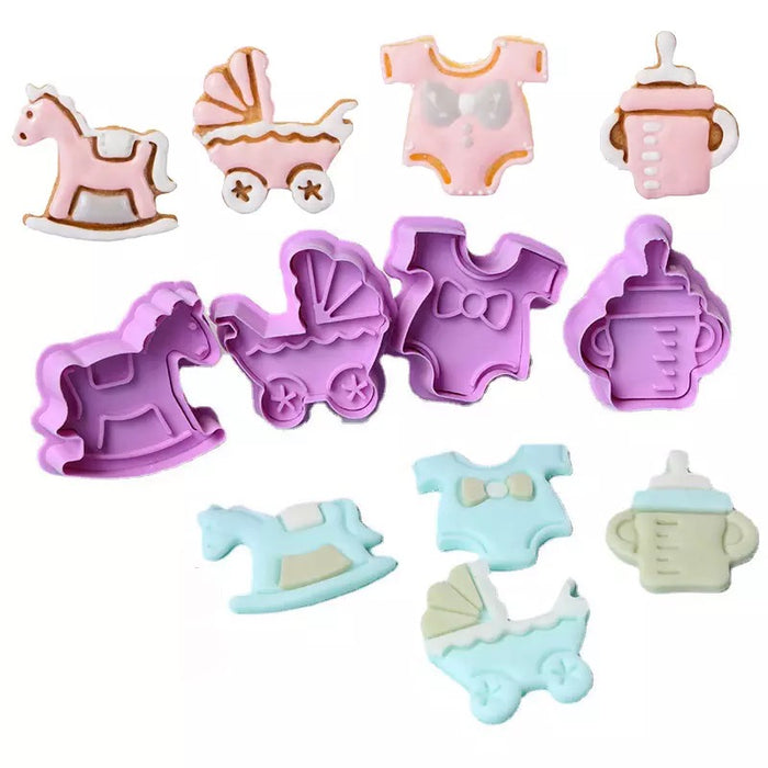 uitsteekvormpjes baby shower( 4stuks )