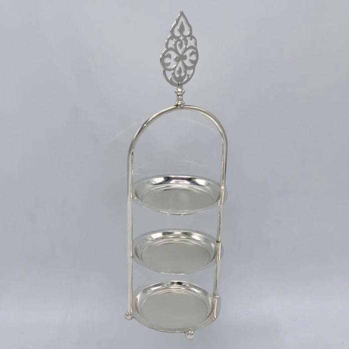 Mini etagere zilver  (3 laag)