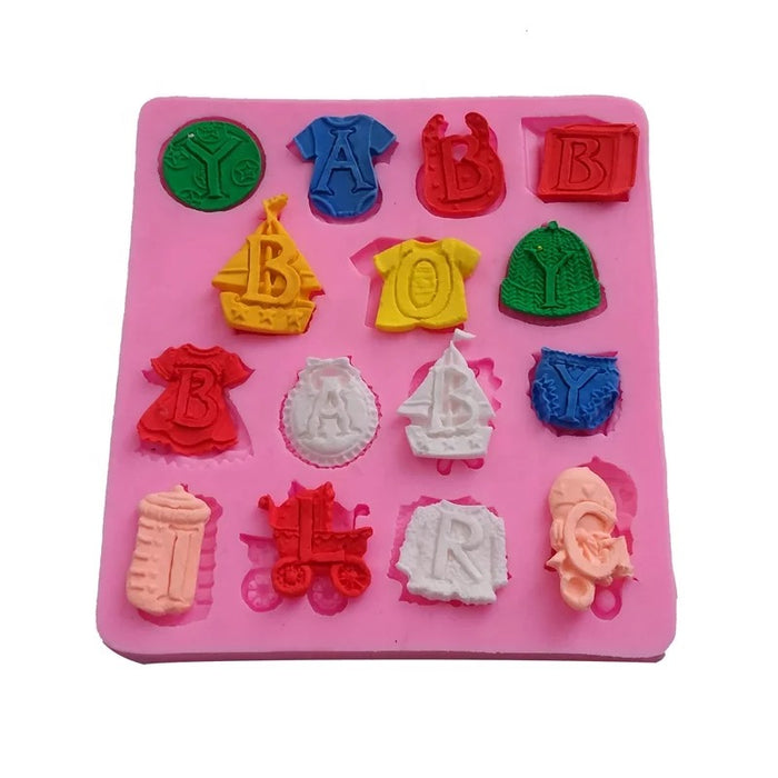 3D baby shower silicone mold