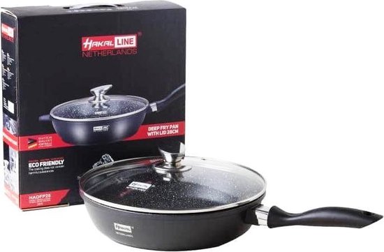 Kookpan - hapjespan - met glazen deksel Ø 28 cm